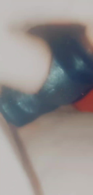 Black dildo play time