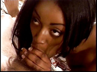 Small tits ebony fucked deep in her pussy