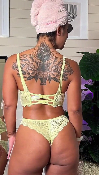 Transparent Lingerie Try on for Black MILF