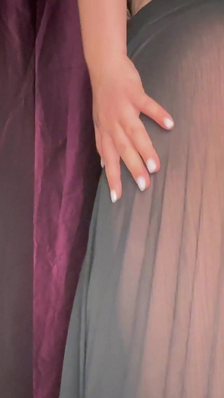 Farting in See-through Black Dress