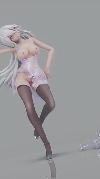 Mmd Brown Eyed Girls; Sheer Dress; See-through Heels; Black Stockings