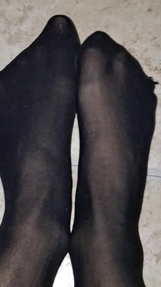 Sexy in Knee High Black Nylons