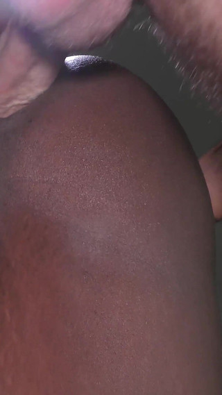 Massive Load Dripping Out of Ebony Butthole After Anal Fuck