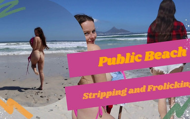 Stripping and Frolicking on the Beach