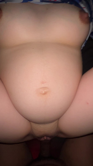 Still Pregnant and Still Fucking Big Black Cock