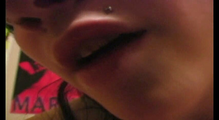 Black haired slut sucking and licking her toes