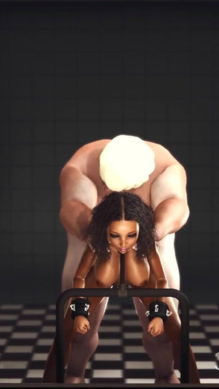 Sexy ebony teen gets fucked hard by chef in the kitchen. Fucking machine