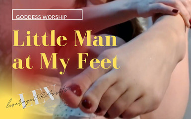 Ginger Giantess Foot Worship in Black Lingerie - 93