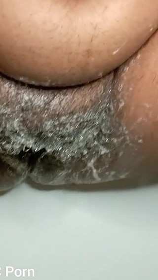 In the Bathroom Shaking My Hairy Pussy