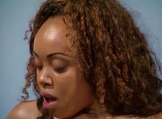 Ebony gets cum in mouth after getting banged by old man