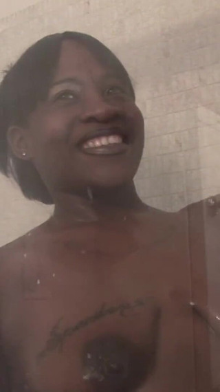 Playing with her man in the bathroom