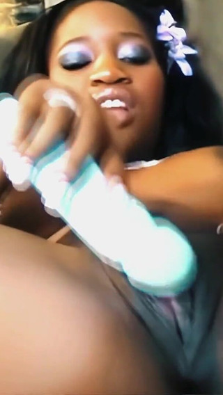 Soaked Ebony Slut Lori Alexia Slowly Fucks Her Juicy Pussy