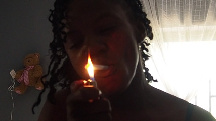 Smoking and Blowing Stepdaddy Lunch Time Quickie He Can't Say No and Cum on My Face