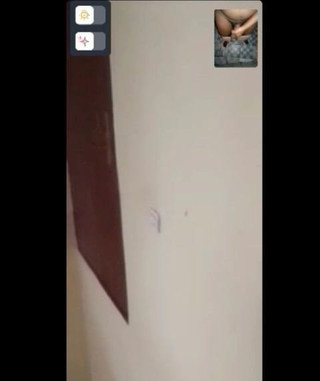 Horny Girl Having a Mutual Masturbation with Her Distance Lover, Video Call